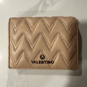 Valentino Beige Chevron Wallet